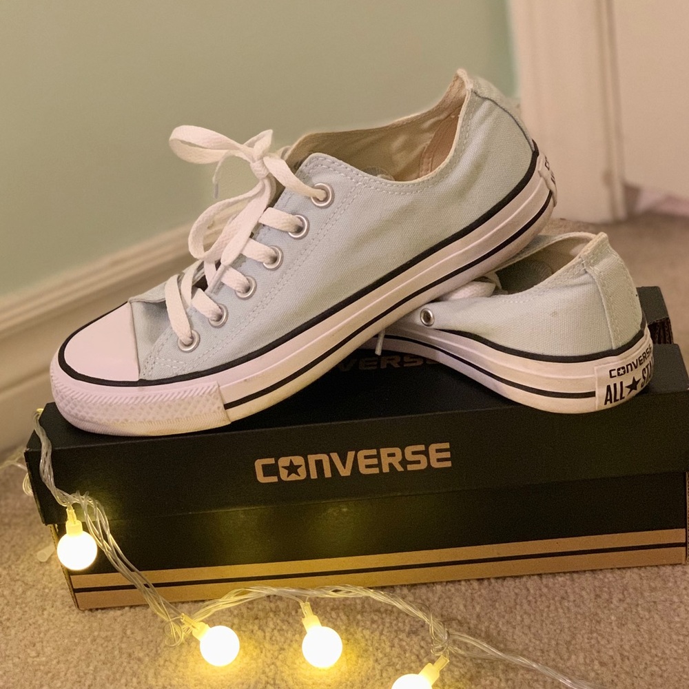 Baby blue converse Chuck Taylor all stars, size 7